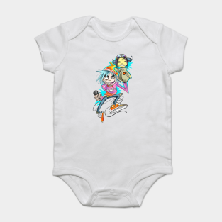 Gorillaz Baby Bodysuit - gorillaz by just a cookie